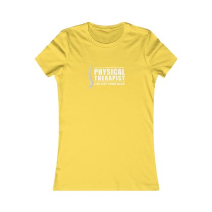 “Physical Therapist – I’ve Got Your Back” – Women’s T-shirt - Image 6