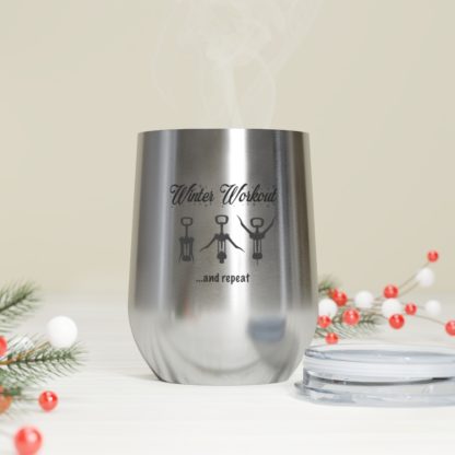 "Winter Workout" Insulated Wine Tumbler, 12oz - Image 5