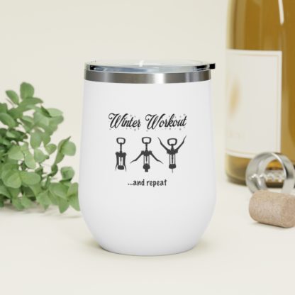 "Winter Workout" Insulated Wine Tumbler, 12oz - Image 10