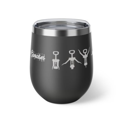 "Holiday Exercises" Copper Vacuum Insulated Wine Tumbler, 12oz - Image 7