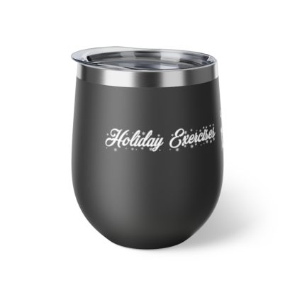 "Holiday Exercises" Copper Vacuum Insulated Wine Tumbler, 12oz - Image 8