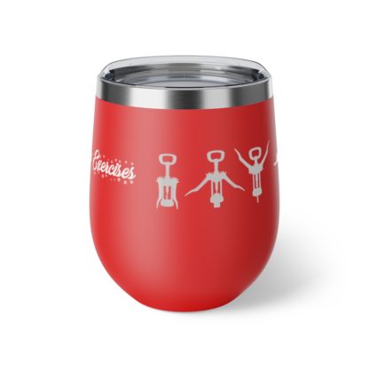 "Holiday Exercises" Copper Vacuum Insulated Wine Tumbler, 12oz