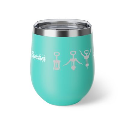 "Holiday Exercises" Copper Vacuum Insulated Wine Tumbler, 12oz - Image 13
