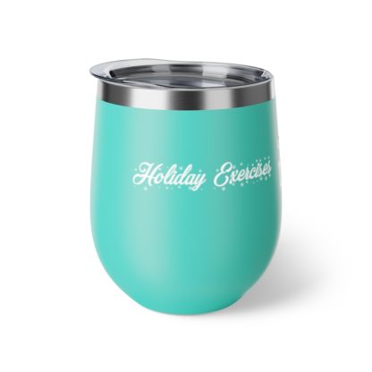 "Holiday Exercises" Copper Vacuum Insulated Wine Tumbler, 12oz - Image 14