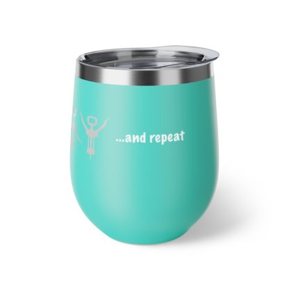 "Holiday Exercises" Copper Vacuum Insulated Wine Tumbler, 12oz - Image 15