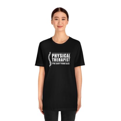 “Physical Therapist – I’ve Got Your Back” – Unisex Premium Fitted T-Shirt - Image 2
