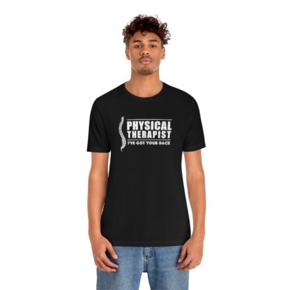“Physical Therapist – I’ve Got Your Back” – Unisex Premium Fitted T-Shirt - Image 3